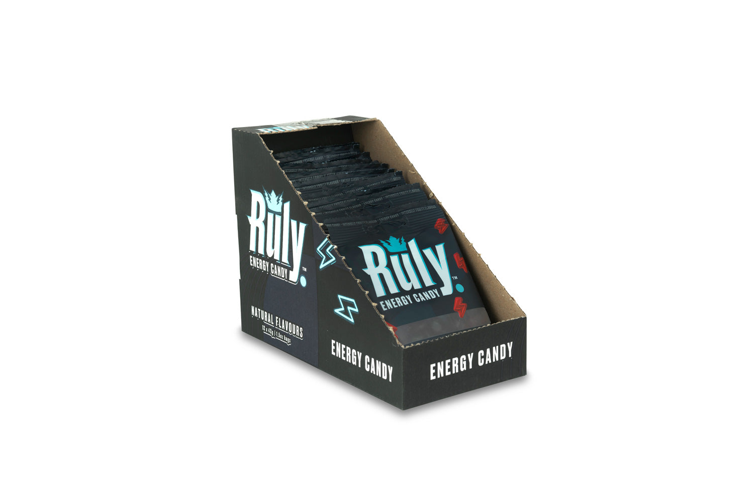 Red Berry Gummy Sweets Open Case Side - Ruly Energy Candy