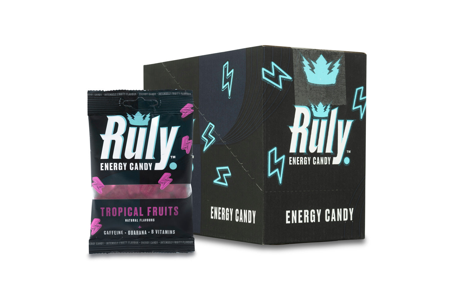 Tropical Fruits Gummy Sweets Pack of 12  - Ruly Energy Candy