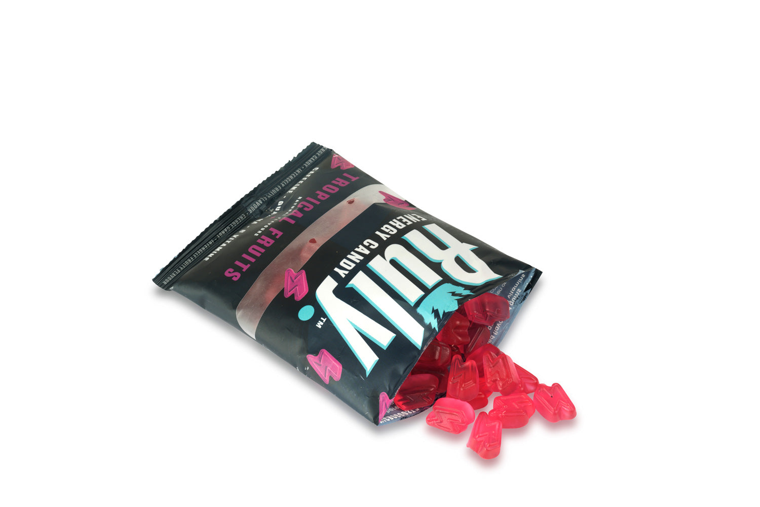 Tropical Fruits Gummy Sweets Pack Open - Ruly Energy Candy